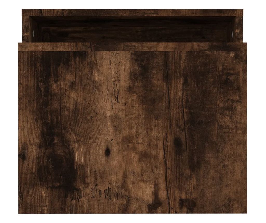 Σετ Τραπεζάκι Σαλονιού Καπνιστός Δρυς 100x48x40 εκ. Επεξεργασμένο Ξύλο - 5