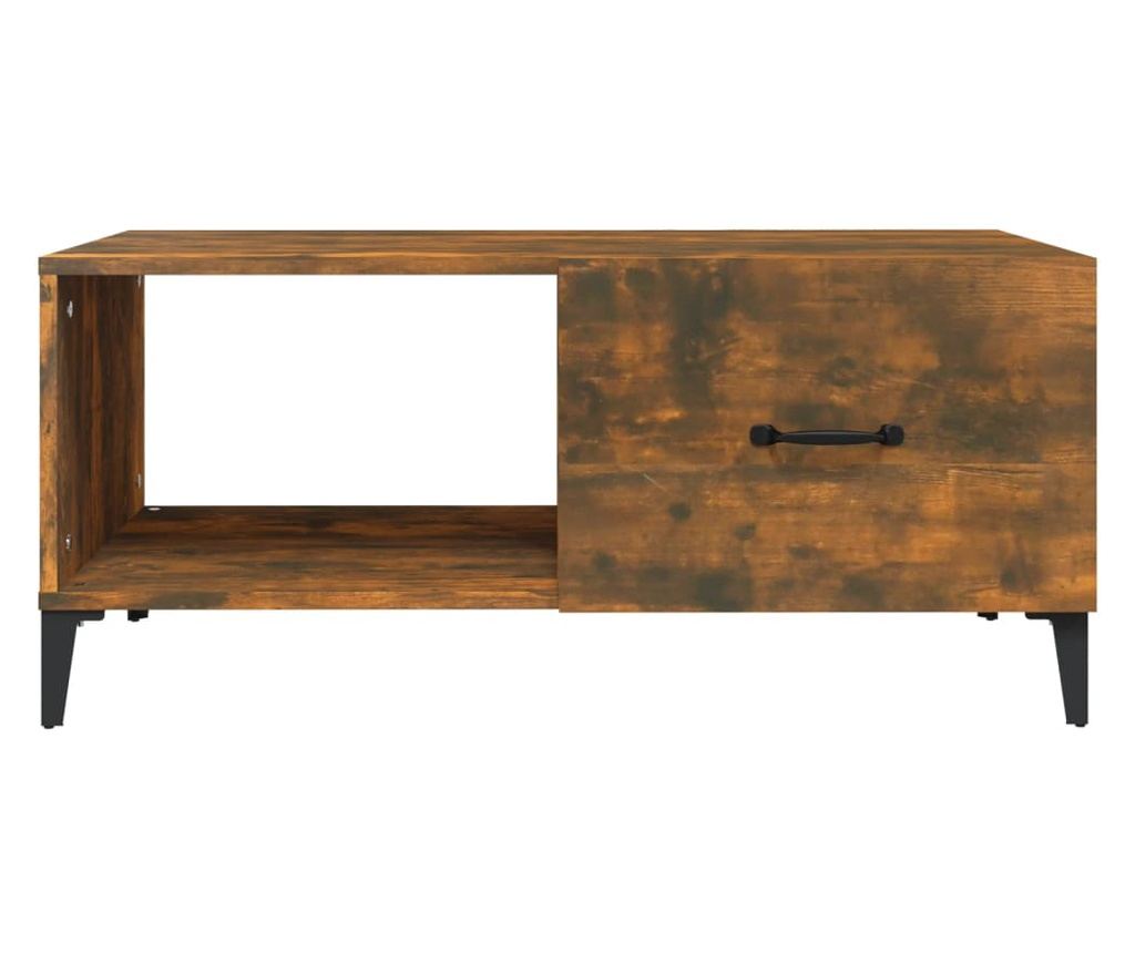 Τραπεζάκι σαλονιού, καπνιστός δρυς, 90x50x40 εκ., επεξεργασμένο ξύλο - 6