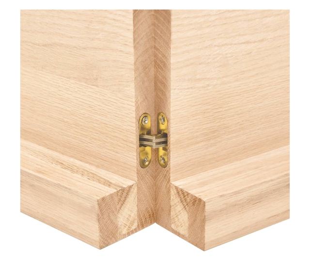 Falra szerelhet polc, 180x60x6 cm, kezeletlen tmr tlgyfa