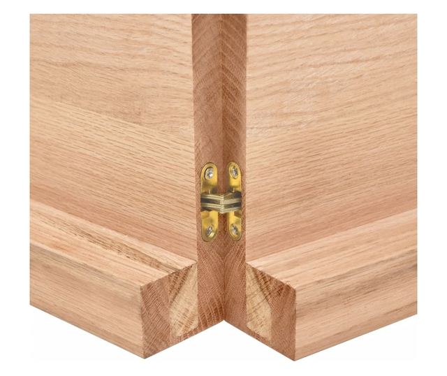 Vilgosbarna fali polc 120x30x6 cm, kezelt tmr tlgyfa