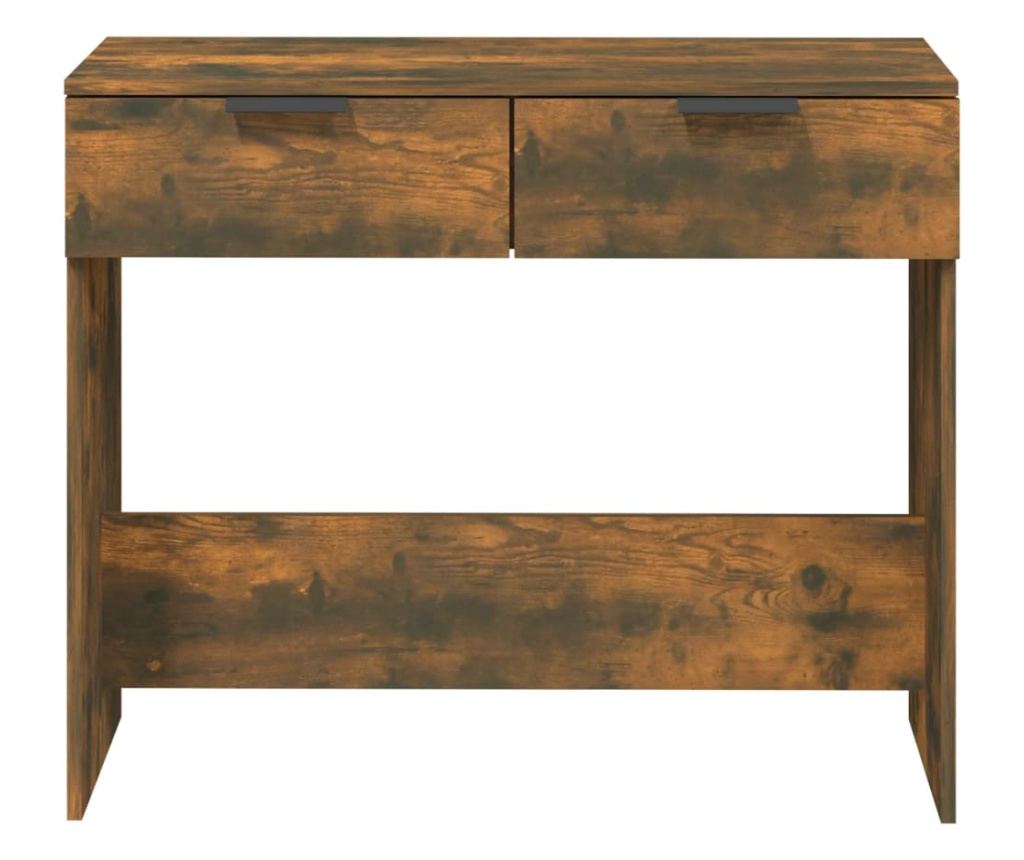 Κονσόλα, Καπνιστός Δρυς, 90x36x75 εκ., Επεξεργασμένη Ξυλεία - 6