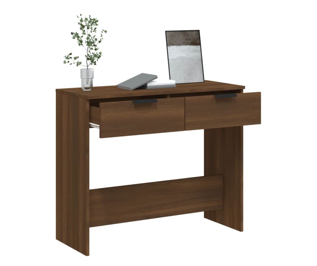 Κονσόλα, Brown Oak, 90x36x75 cm, Επεξεργασμένη Ξυλεία - 5