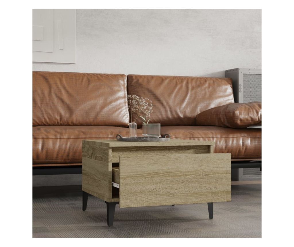 Oldals asztalok 2 db sonoma tlgy 50x46x35 cm faforgcslap - 3