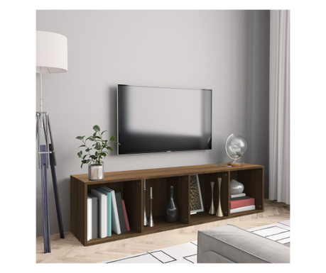 Bibliotecă/dulap TV stejar maro 143x30x36 cm lemn prelucrat