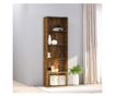 Βιβλιοθήκη 5 Επιπέδων Καπνιστός Δρυς 60x30x189 cm από Επεξεργασμένο Ξύλο thumbnail 1