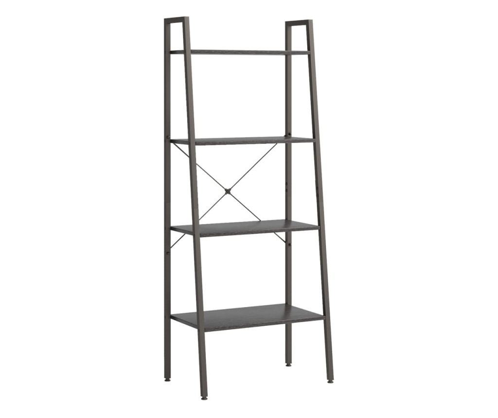 Ράφι 4 Επιπέδων, Μαύρο, 56x35x140 εκ. - 2