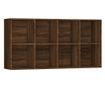 Βιβλιοθήκη/Μπουφές, καφέ δρυς, 66x30x130 εκ., επεξεργασμένο ξύλο thumbnail 2