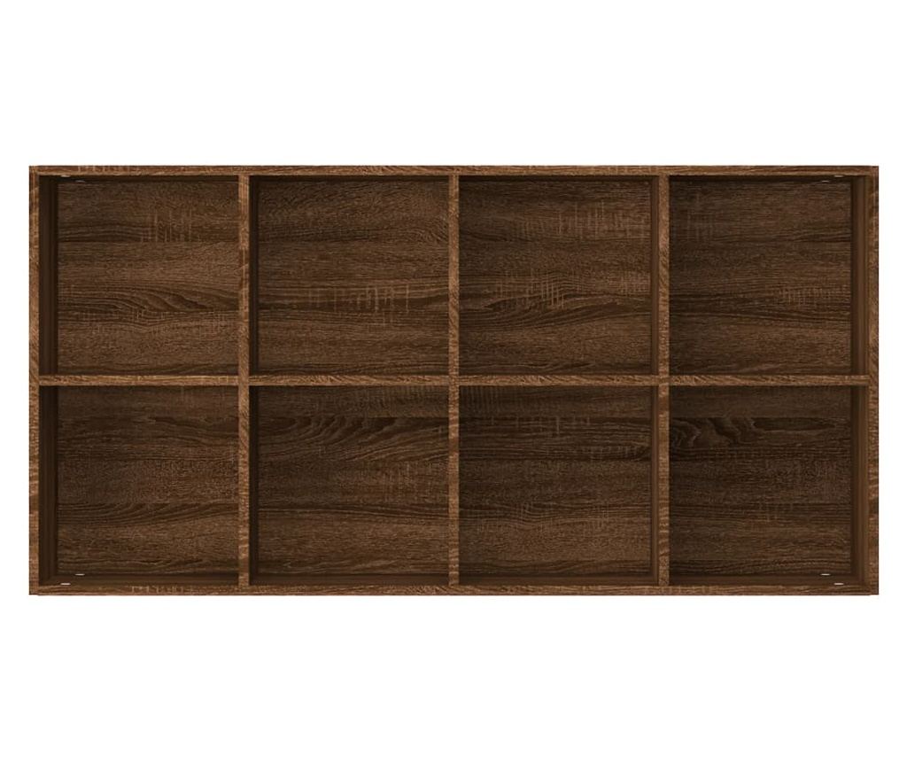 Βιβλιοθήκη/Μπουφές, καφέ δρυς, 66x30x130 εκ., επεξεργασμένο ξύλο - 6
