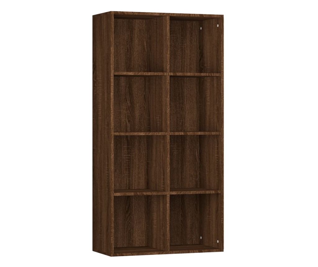Βιβλιοθήκη/Μπουφές, καφέ δρυς, 66x30x130 εκ., επεξεργασμένο ξύλο - 7