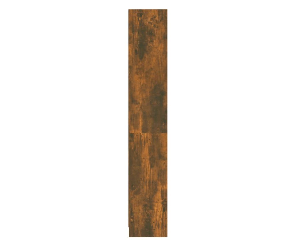 Βιβλιοθήκη 4 Επιπέδων Καπνιστός Δρυς 60x24x142 εκ. από Σύνθετη Ξυλεία - 5