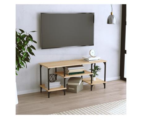 TV komoda, hrast sonoma, 102x35x45,5 cm, obrađeno drvo
