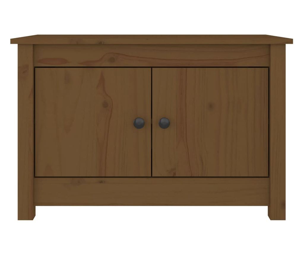 Ντουλάπι Παπουτσιών, Μελί-Καφέ, 70x38x45.5 εκ., Μασίφ Ξύλο Πεύκου - 5