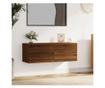 Επιτοίχιο Ντουλάπι, Brown Oak, 100x36.5x35 εκ., Επεξεργασμένη Ξυλεία thumbnail 1
