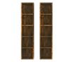 Ντουλάπι CD 2 τεμάχια καπνιστή δρυς 21x16x93,5 εκ. επεξεργασμένο ξύλο thumbnail 4