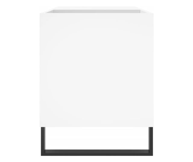 Record Cabinet, White, 85x38x48 cm, Manufactured Wood