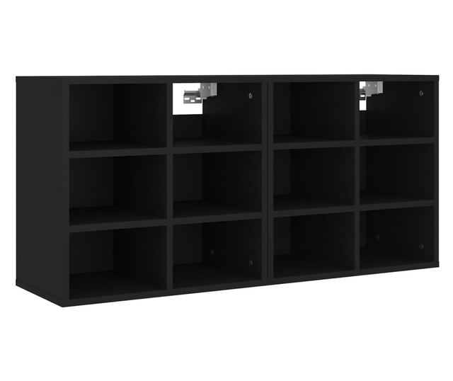 Ormarić za cipele, crni, 52,5x30x50 cm