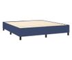 Континентално легло с матрак, синьо, 160x200 см, плат thumbnail 4