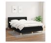 Box krevet s madracem, crni, 140x190 cm, tekstil thumbnail 1