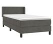 Boxspring krevet s madracem, tamnosiva, 90x190 cm, baršun thumbnail 3