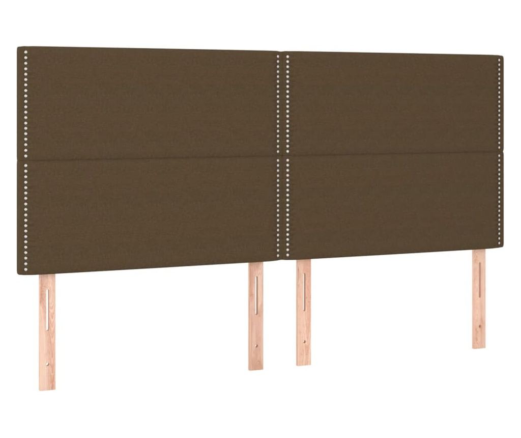Box spring postel s matrací tmavě hnědá 200x200 cm textil - 6