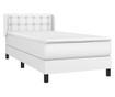 Boxspring krevet Pat, bijela, 90x200 cm, umjetna koža thumbnail 3