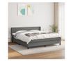 Boxspring krevet s madracem, tamnosiva, 180x200 cm, tekstil thumbnail 1