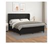 Boxspring krevet s madracem, crni, 180x200 cm, umjetna koža thumbnail 1
