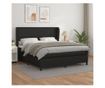 Boxspring krevet s madracem, crni, 180x200 cm, umjetna koža thumbnail 1