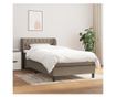 Boxspring krevet s madracem, sivo-smeđi, 90x200 cm, tekstil thumbnail 1