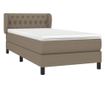 Boxspring krevet s madracem, sivo-smeđi, 90x200 cm, tekstil thumbnail 3