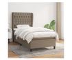 Boxspring krevet s madracem, sivo-smeđi, 90x200 cm, tekstil thumbnail 1