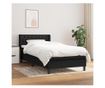 Boxspring krevet s madracem, crni, 90x200 cm, tekstil thumbnail 1