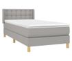 Boxspring krevet s madracem, Svijetlo siva, 90x190 cm, Tekstil thumbnail 3