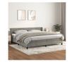 Boxspring krevet s madracem, svijetlo siva, 200x200 cm, baršun thumbnail 1