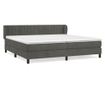Boxspring krevet s madracem, tamnosiva, 200x200 cm, baršun thumbnail 2