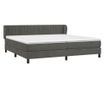 Boxspring krevet s madracem, tamnosiva, 200x200 cm, baršun thumbnail 3