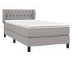 Boxspring krevet s madracem, Svjetlo siva, 90x190 cm, Tekstil thumbnail 3