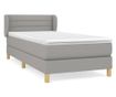 Boxspring krevet s madracem, Svijetlo siva, 90x190 cm, Tekstil thumbnail 2