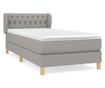 Boxspring krevet s madracem, Svijetlo siva, 90x190 cm, Tekstil thumbnail 2
