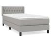 Boxspring krevet s madracem, Svijetlo siva, 90x190 cm, Tekstil thumbnail 2