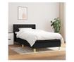 Boxspring krevet s madracem, crni, 90x190 cm, tekstil thumbnail 1
