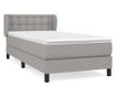 Boxspring krevet s madracem, Svijetlo siva, 90x190 cm, Tekstil thumbnail 2