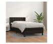 Boxspring krevet s madracem, crni, 90x190 cm, umjetna koža thumbnail 1