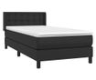 Boxspring krevet s madracem, crni, 90x190 cm, umjetna koža thumbnail 3