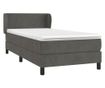 Boxspring krevet s madracem, tamnosiva, 90x190 cm, baršun thumbnail 3