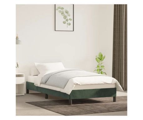 Рамка за легло, тъмно зелено, 80х200 см, кадифе