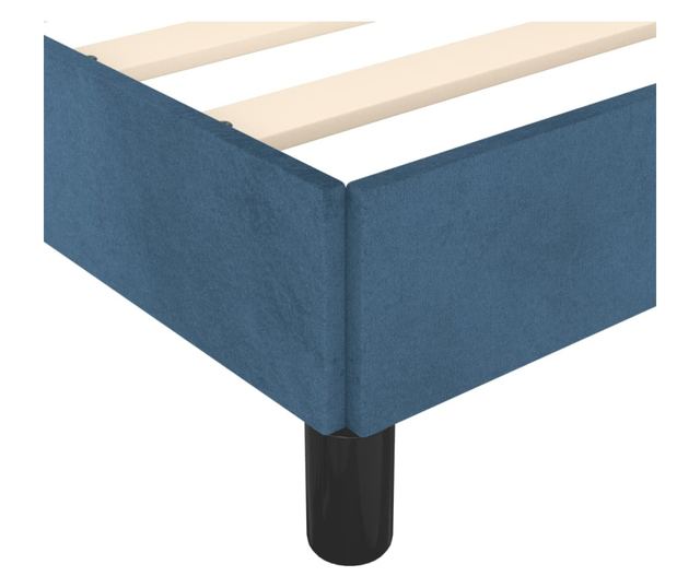 sötétkék bársony ágykeret 120x190 cm
