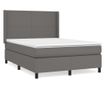 Boxspring krevet, siva, 140x200 cm, umjetna koža thumbnail 2