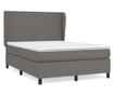 Boxspring krevet s madracem, Siva, 140x200 cm, Umjetna koža thumbnail 2