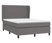 Boxspring krevet s madracem, Siva, 140x200 cm, Umjetna koža thumbnail 3